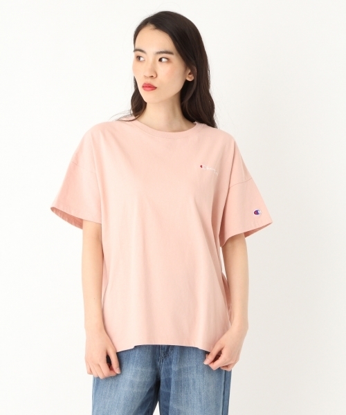 Champion（チャンピオン）の「Champion / 別注刺繍Tシャツ【niko and ...】（Tシャツ/カットソー・レディース・ホワイト/グレー/ピンク/ライトグリーン/スモーク・MEDIUM/LARGE）」の4枚目の写真