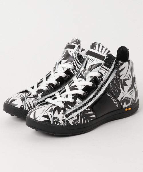 MARK & LONA(マークアンドロナ)の「SAVAGE PALMS H/C SNEAKER | MEN and WOMEN(スニーカー・メンズ・ホワイト×ブラック・23cm/25cm/26cm/27cm/22cm/24cm)」の1枚目の写真