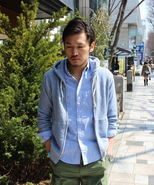 JOURNAL STANDARD relume(ジャーナルスタンダード レリューム)の「スウェットジップパーカー #(パーカー・メンズ・ブルー/レッド/グレー・MEDIUM/SMALL/LARGE)」の2枚目の写真