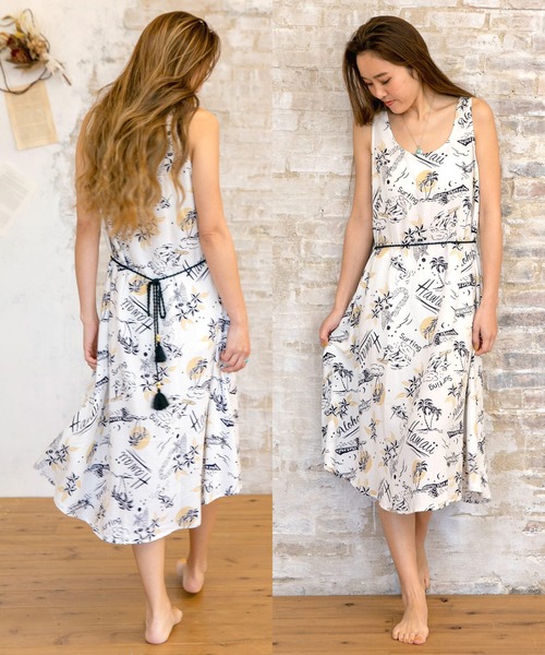 セール Kahiko ハワイアン柄ノースリーブワンピース ワンピース Kahiko カヒコ のファッション通販 Zozotown