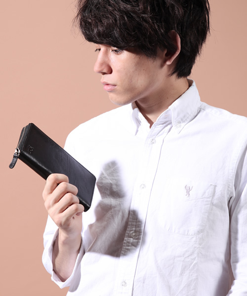 coen(コーエン)の「【WEB限定】イタリアンレザーロングウォレット(財布・メンズ・M.Brn/DK.Brn/ブラック/ネイビー・FREE)」の5枚目の写真