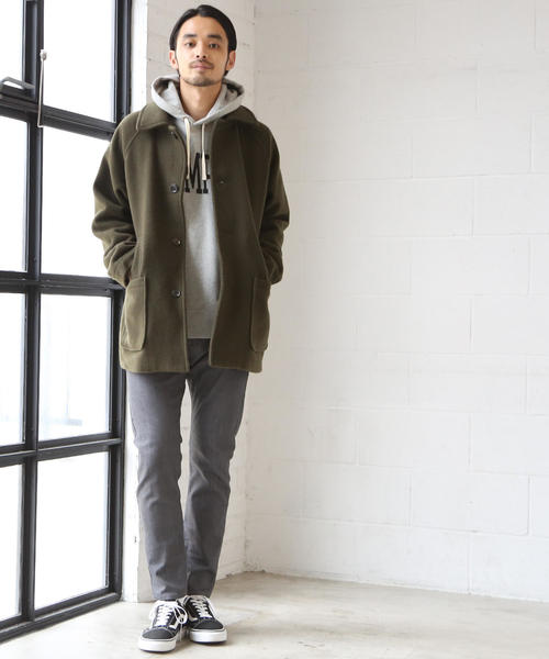 coen（コーエン）の「カバーリングウールカバーオール（カバーオール・メンズ・ネイビー/オリーブ・SMALL/MEDIUM/X-LARGE/LARGE）」の5枚目の写真