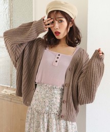 one after another NICE CLAUP | 畦編みニットカーディガン(カーディガン/ボレロ)