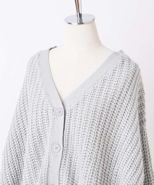 one after another NICE CLAUP（ワンアフターアナザーナイスクラップ）の「畦編みニットカーディガン（カーディガン/ボレロ・レディース・アイボリー/モカ/ミント/ピンク・FREE）」の18枚目の写真