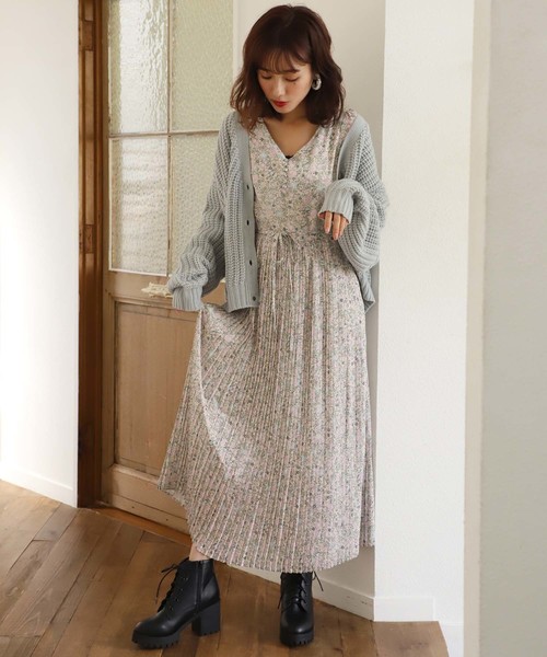 one after another NICE CLAUP（ワンアフターアナザーナイスクラップ）の「畦編みニットカーディガン（カーディガン/ボレロ・レディース・アイボリー/モカ/ミント/ピンク・FREE）」の12枚目の写真