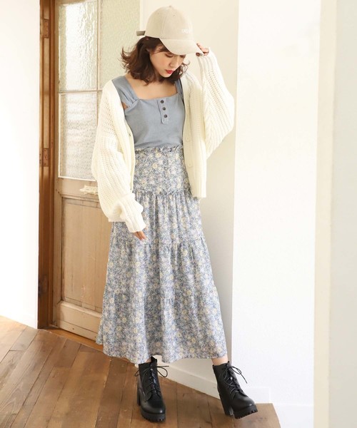 one after another NICE CLAUP（ワンアフターアナザーナイスクラップ）の「畦編みニットカーディガン（カーディガン/ボレロ・レディース・アイボリー/モカ/ミント/ピンク・FREE）」の10枚目の写真