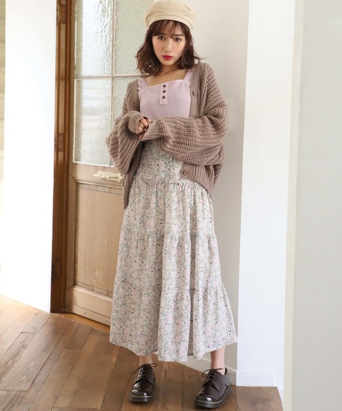 one after another NICE CLAUP（ワンアフターアナザーナイスクラップ）の「畦編みニットカーディガン（カーディガン/ボレロ・レディース・アイボリー/モカ/ミント/ピンク・FREE）」の8枚目の写真