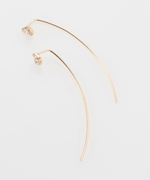 Phoebe | 【K10】ハートビジューロングフックピアス(ピアス（両耳用）)