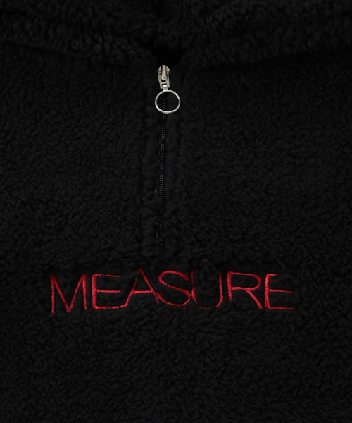 VENCEEXCHANGE（ヴァンスエクスチェンジ）の「ソフトボアハーフジップパーカー（パーカー・メンズ・ブラック/オフホワイト・MEDIUM/LARGE）」の8枚目の写真