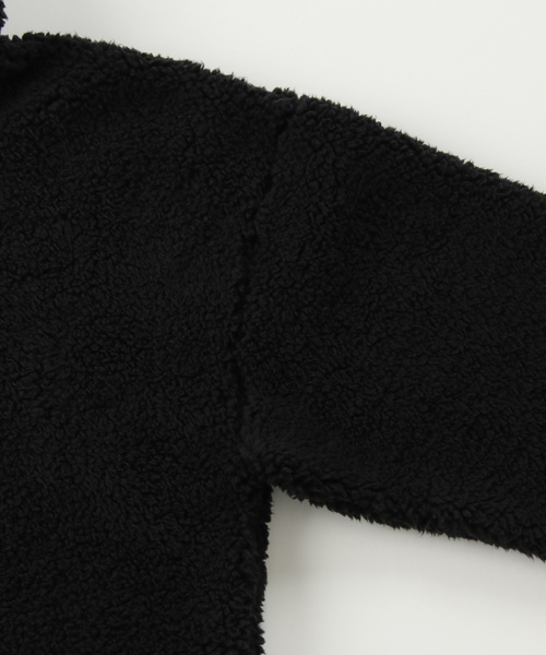 VENCEEXCHANGE（ヴァンスエクスチェンジ）の「ソフトボアハーフジップパーカー（パーカー・メンズ・ブラック/オフホワイト・MEDIUM/LARGE）」の11枚目の写真