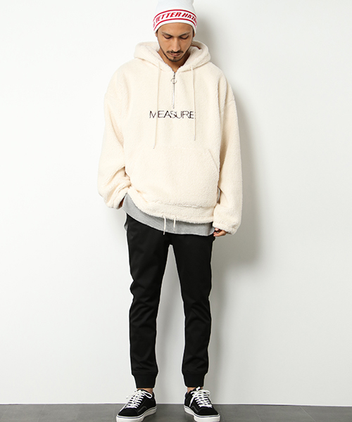 VENCEEXCHANGE（ヴァンスエクスチェンジ）の「ソフトボアハーフジップパーカー（パーカー・メンズ・ブラック/オフホワイト・MEDIUM/LARGE）」の20枚目の写真