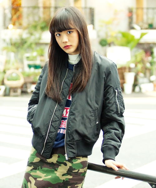 WEGO(ウィゴー)の「WEGO/MA-1ブルゾン(ブルゾン・レディース・ブラック/カーキ/ネイビー・FREE)」の19枚目の写真