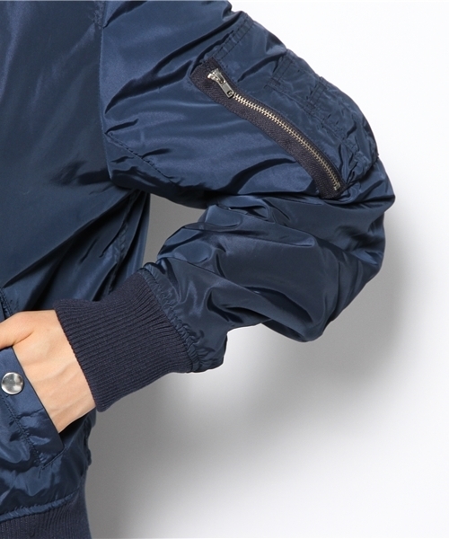 WEGO(ウィゴー)の「WEGO/MA-1ブルゾン(ブルゾン・レディース・ブラック/カーキ/ネイビー・FREE)」の9枚目の写真