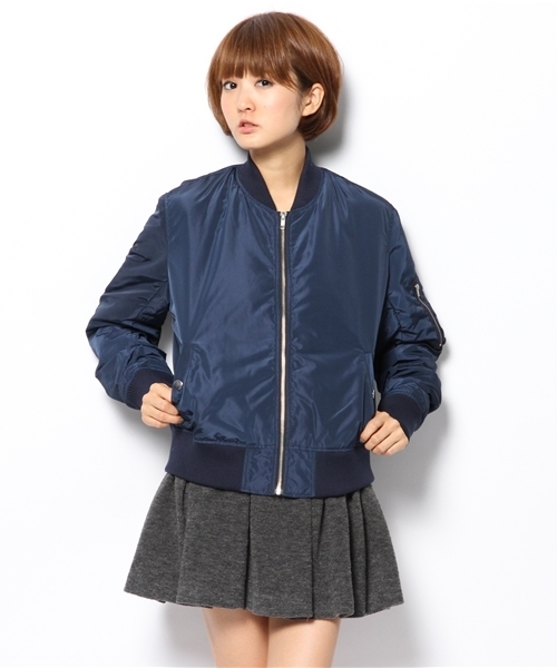 WEGO(ウィゴー)の「WEGO/MA-1ブルゾン(ブルゾン・レディース・ブラック/カーキ/ネイビー・FREE)」の20枚目の写真