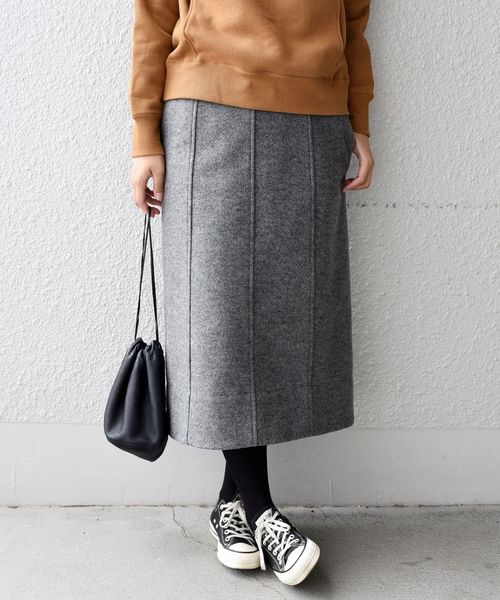 liflattie ships(リフラティ シップス)の「liflattie ships:ジャージーキリカエスカート◇(スカート・レディース・ダークグレー/ネイビー・SMALL/MEDIUM/LARGE)」の1枚目の写真