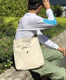 【KANGOL/カンゴール】 キャンバス プリント サコッシュ