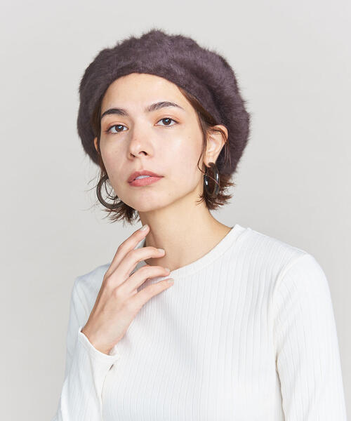 BEAUTY&YOUTH UNITED ARROWS（ビューティーアンドユースユナイテッドアローズ）の「BY ソリッドシャギーベレー ◆（ハンチング/ベレー帽・レディース・オフホワイト/ダークブラウン/モカ/オリーブ・FREE）」の19枚目の写真