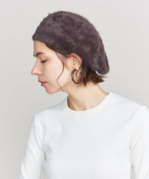 BEAUTY&YOUTH UNITED ARROWS（ビューティーアンドユースユナイテッドアローズ）の「BY ソリッドシャギーベレー ◆（ハンチング/ベレー帽・レディース・オフホワイト/ダークブラウン/モカ/オリーブ・FREE）」の8枚目の写真