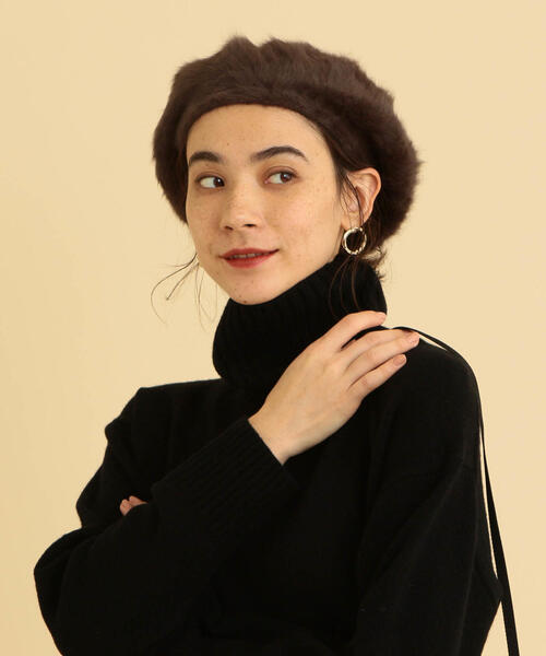 BEAUTY&YOUTH UNITED ARROWS（ビューティーアンドユースユナイテッドアローズ）の「BY ソリッドシャギーベレー ◆（ハンチング/ベレー帽・レディース・オフホワイト/ダークブラウン/モカ/オリーブ・FREE）」の9枚目の写真