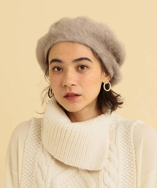 BEAUTY&YOUTH UNITED ARROWS（ビューティーアンドユースユナイテッドアローズ）の「BY ソリッドシャギーベレー ◆（ハンチング/ベレー帽・レディース・オフホワイト/ダークブラウン/モカ/オリーブ・FREE）」の12枚目の写真