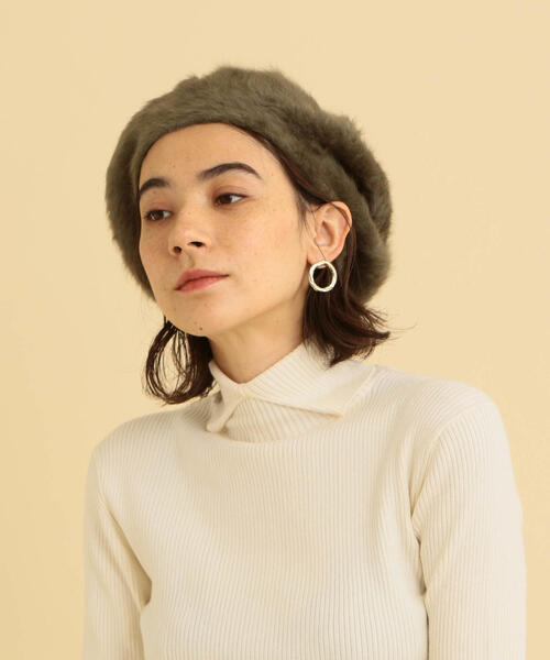 BEAUTY&YOUTH UNITED ARROWS（ビューティーアンドユースユナイテッドアローズ）の「BY ソリッドシャギーベレー ◆（ハンチング/ベレー帽・レディース・オフホワイト/ダークブラウン/モカ/オリーブ・FREE）」の6枚目の写真