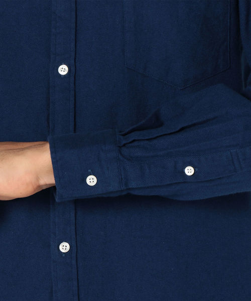 SHIPS（シップス）の「SC: ツイル セミワイド ソリッド ネルシャツ（シャツ/ブラウス・メンズ・ライトブルー/ネイビー/グレー・SMALL/MEDIUM/LARGE/X-LARGE）」の12枚目の写真