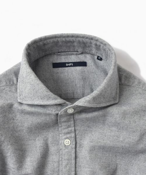 SHIPS（シップス）の「SC: ツイル セミワイド ソリッド ネルシャツ（シャツ/ブラウス・メンズ・ライトブルー/ネイビー/グレー・SMALL/MEDIUM/LARGE/X-LARGE）」の15枚目の写真