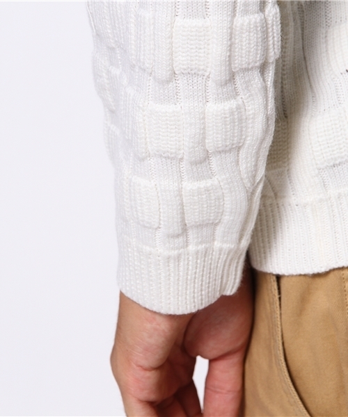 BEAMS（ビームス）の「□LE MONT ST.MICHEL×BEAMS / 別注 タートルネック ニット（ニット/セーター・メンズ・ホワイト・MEDIUM/LARGE）」の5枚目の写真