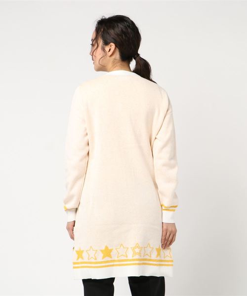 Cachette（カシェット）の「【Cachette/カシェット】ニットカーディガン　11917209　SPV（カーディガン/ボレロ・レディース・レッド/イエロー・MEDIUM）」の3枚目の写真