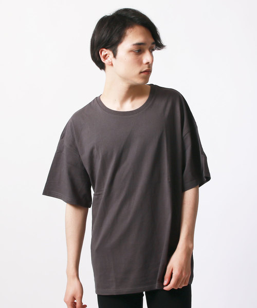 SHISKY（シスキー）の「無地BIG5分Tシャツ（Tシャツ/カットソー・メンズ・レッド/ブラック/杢グレー/チャコール/ロイヤルブルー/ネイビー/オフホワイト/カーキ・L/M/XL）」の5枚目の写真