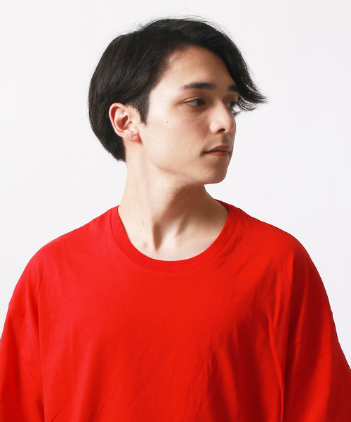 SHISKY（シスキー）の「無地BIG5分Tシャツ（Tシャツ/カットソー・メンズ・レッド/ブラック/杢グレー/チャコール/ロイヤルブルー/ネイビー/オフホワイト/カーキ・L/M/XL）」の11枚目の写真