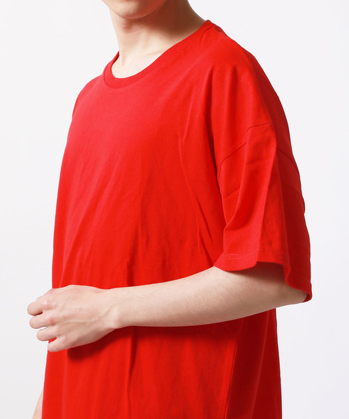 SHISKY（シスキー）の「無地BIG5分Tシャツ（Tシャツ/カットソー・メンズ・レッド/ブラック/杢グレー/チャコール/ロイヤルブルー/ネイビー/オフホワイト/カーキ・L/M/XL）」の10枚目の写真