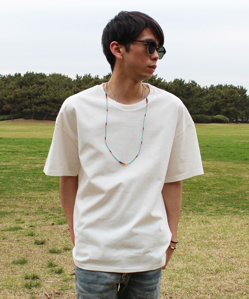 SHISKY（シスキー）の「無地BIG5分Tシャツ（Tシャツ/カットソー・メンズ・レッド/ブラック/杢グレー/チャコール/ロイヤルブルー/ネイビー/オフホワイト/カーキ・L/M/XL）」の16枚目の写真