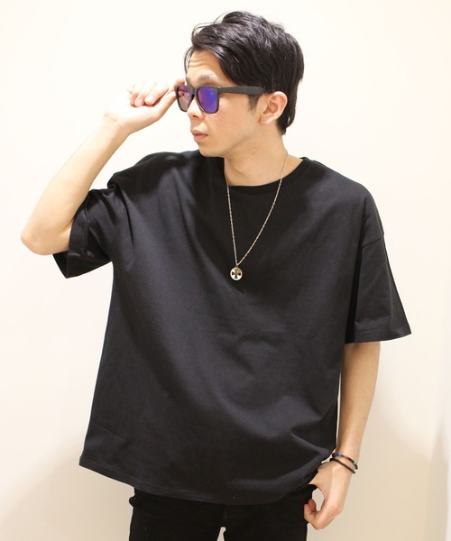 SHISKY（シスキー）の「無地BIG5分Tシャツ（Tシャツ/カットソー・メンズ・レッド/ブラック/杢グレー/チャコール/ロイヤルブルー/ネイビー/オフホワイト/カーキ・L/M/XL）」の17枚目の写真