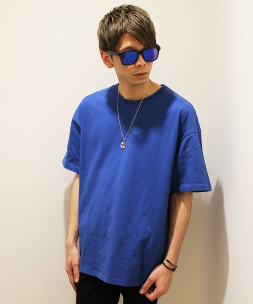 SHISKY（シスキー）の「無地BIG5分Tシャツ（Tシャツ/カットソー・メンズ・レッド/ブラック/杢グレー/チャコール/ロイヤルブルー/ネイビー/オフホワイト/カーキ・L/M/XL）」の22枚目の写真
