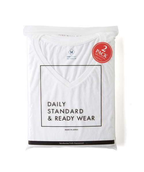 Cadet V/N Tee - 2 Packs / VネックTシャツ - ２枚セット（Tシャツ/カットソー）｜DAILY STANDARD by SANDINISTA（デイリースタンダードバイサンディニスタ）