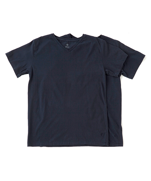 Cadet V/N Tee - 2 Packs / VネックTシャツ - ２枚セット（Tシャツ/カットソー）｜DAILY STANDARD by SANDINISTA（デイリースタンダードバイサンディニスタ）