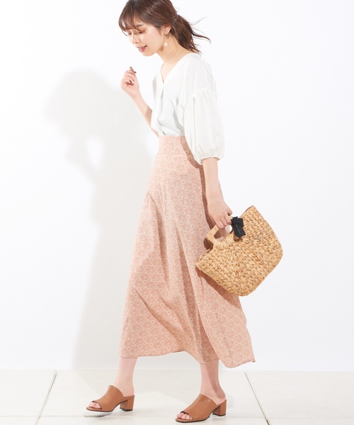 natural couture（ナチュラルクチュール）の「プチプラバックねじりブラウス（シャツ/ブラウス・レディース・アイボリー/ベージュ/ミント/ストライプ/ベージュ系その他/サックスブルー・FREE）」の12枚目の写真