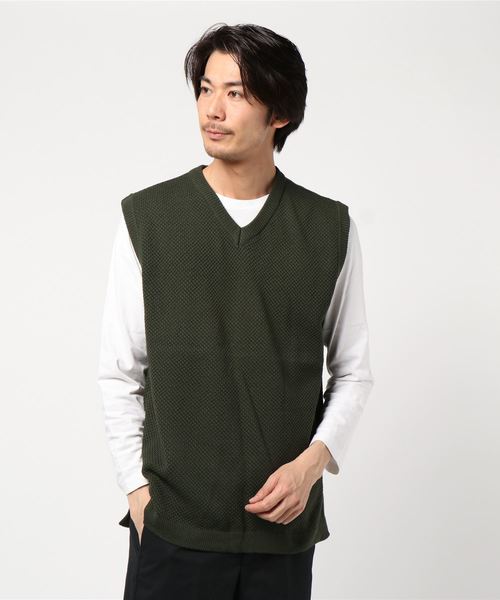 JOURNAL STANDARD(ジャーナルスタンダード)の「リカバーVネックベスト♯(ニット/セーター・メンズ・カーキ/コバルトブルー/ベージュ・LARGE/MEDIUM/SMALL)」の10枚目の写真