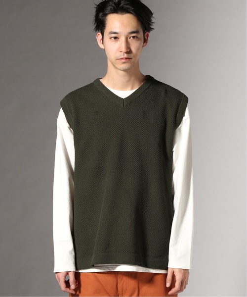 JOURNAL STANDARD(ジャーナルスタンダード)の「リカバーVネックベスト♯(ニット/セーター・メンズ・カーキ/コバルトブルー/ベージュ・LARGE/MEDIUM/SMALL)」の6枚目の写真