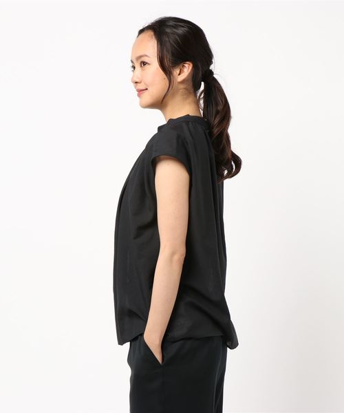 La TOTALITE（ラトータリテ）の「ボイルギャザーブラウス【手洗い可能】◆（シャツ/ブラウス・レディース・ホワイト/ブラック/オレンジ・FREE）」の4枚目の写真