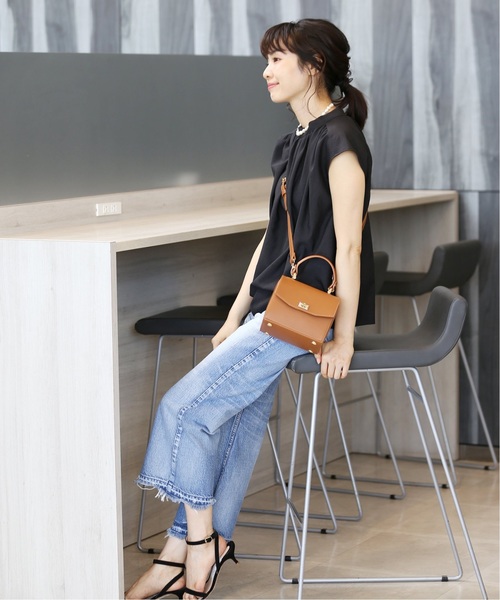La TOTALITE（ラトータリテ）の「ボイルギャザーブラウス【手洗い可能】◆（シャツ/ブラウス・レディース・ホワイト/ブラック/オレンジ・FREE）」の6枚目の写真