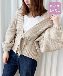 【大きいサイズ】手編み風トッパーカーディガン【ZOZOTOWN限定アイテム】19AW★