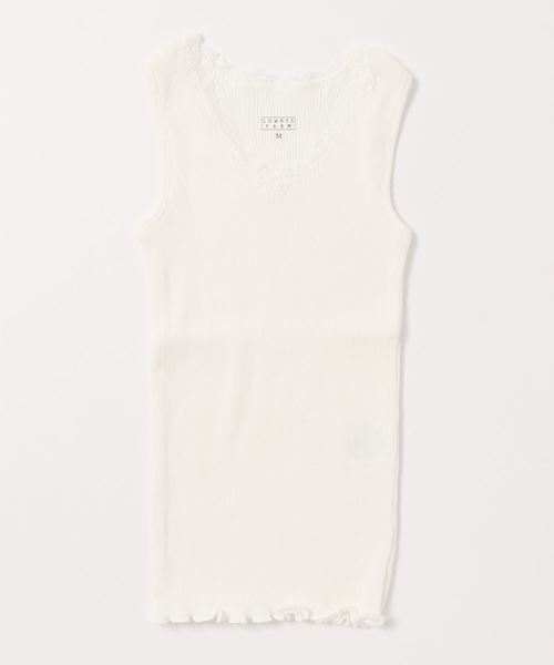 LOWRYS FARM（ローリーズファーム）の「レースリブタンク　845305（タンクトップ・キッズ・オフホワイト/ブラック/グレー/カーキ・110/120/130）」の2枚目の写真