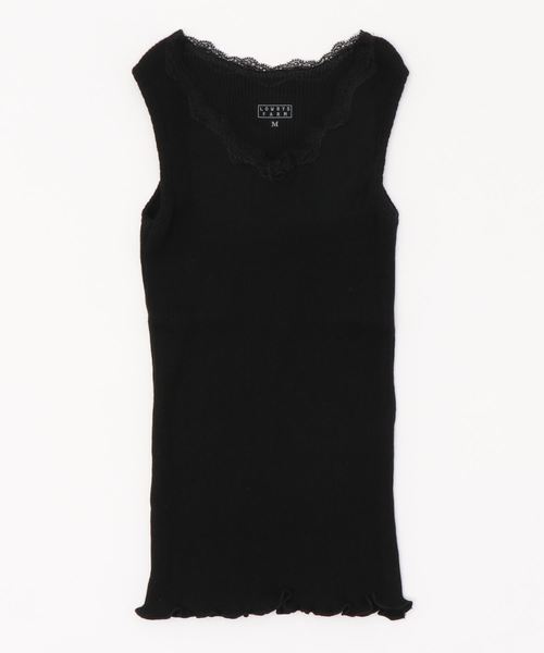 LOWRYS FARM（ローリーズファーム）の「レースリブタンク　845305（タンクトップ・キッズ・オフホワイト/ブラック/グレー/カーキ・110/120/130）」の3枚目の写真