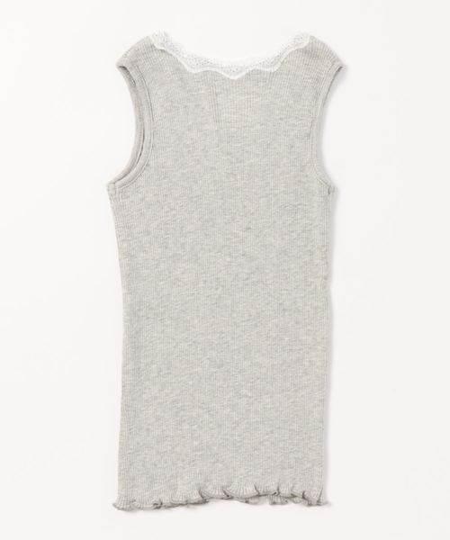LOWRYS FARM（ローリーズファーム）の「レースリブタンク　845305（タンクトップ・キッズ・オフホワイト/ブラック/グレー/カーキ・110/120/130）」の5枚目の写真