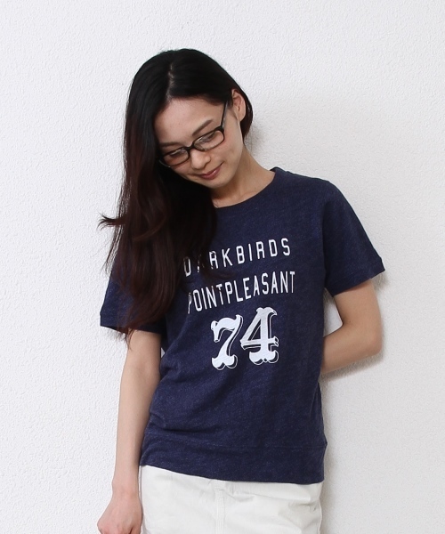 coen（コーエン）の「粗びき天竺ロゴプリントＴシャツ（Tシャツ/カットソー・レディース・レッド/ホワイト/グレー/ネイビー・MEDIUM/LARGE）」の4枚目の写真