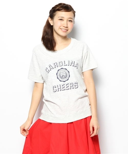 coen（コーエン）の「粗びき天竺ロゴプリントＴシャツ（Tシャツ/カットソー・レディース・レッド/ホワイト/グレー/ネイビー・MEDIUM/LARGE）」の2枚目の写真