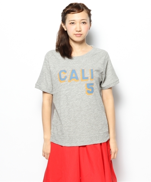 coen（コーエン）の「粗びき天竺ロゴプリントＴシャツ（Tシャツ/カットソー・レディース・レッド/ホワイト/グレー/ネイビー・MEDIUM/LARGE）」の5枚目の写真