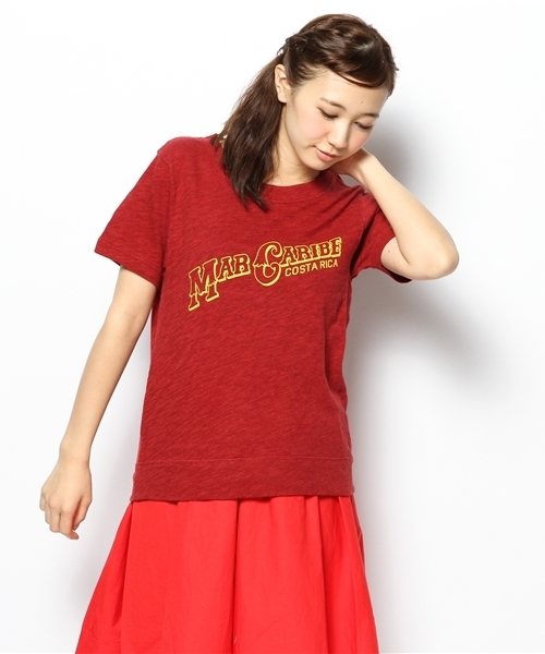 coen（コーエン）の「粗びき天竺ロゴプリントＴシャツ（Tシャツ/カットソー・レディース・レッド/ホワイト/グレー/ネイビー・MEDIUM/LARGE）」の13枚目の写真